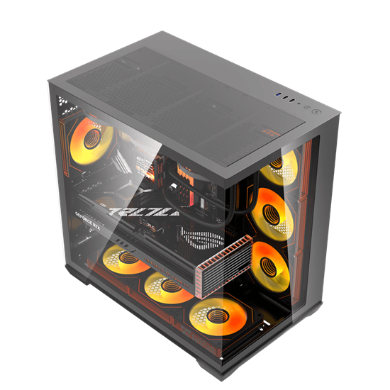 Darkflash C280 Mid-Tower Black me 7x120mm ARGB Fans