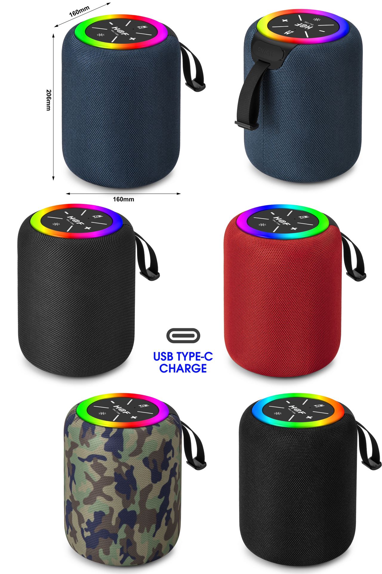 H@F GU-135 Altoparlant Portativ Bluetooth me bass të fuqishëm