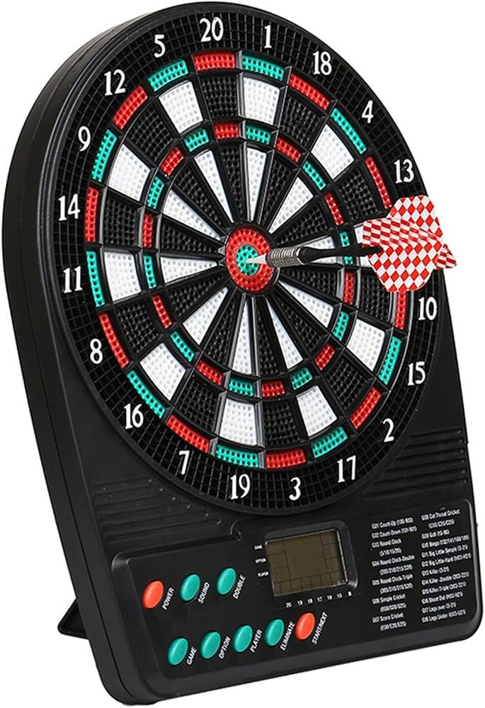 Electronic Dartboard NO.289 Tabelë Elektronike për Darts me LCD, 18 Lojëra, 159 Modalitete dhe 3 Shigjeta