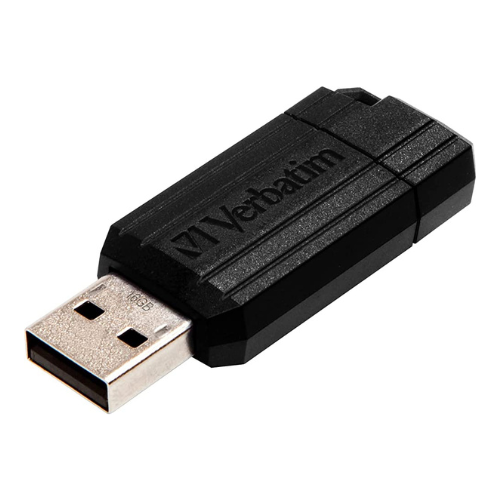 Memorje USB Verbatim PinStripe 16GB e zezë