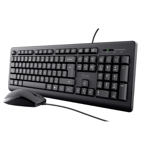 Trust Primo Set Tastierë dhe Maus me Kabllo (Wired) për PC
