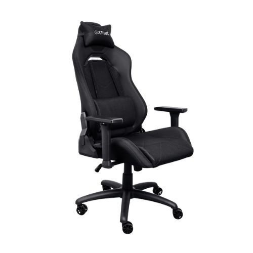 Trust GXT 714 Ruya Gaming Chair, Karrige Gaming Ergonomike, E zezë, Mbështetje e Rregullueshme