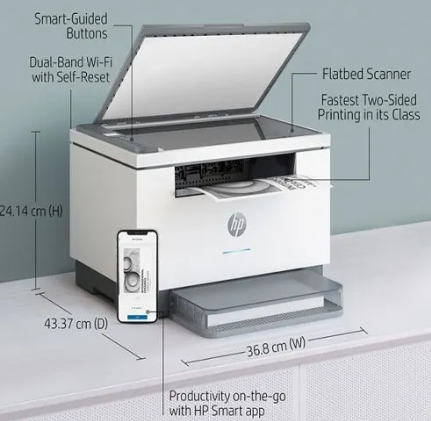 HP LaserJet M236dw MFP Printer, Multifunksional, Mono Laser, Wi-Fi, Duplex, pamja 2
