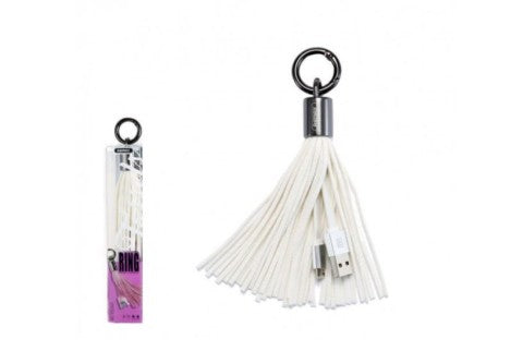 Remax Tassels Ring RC-053M kabllo Micro USB e bardhë