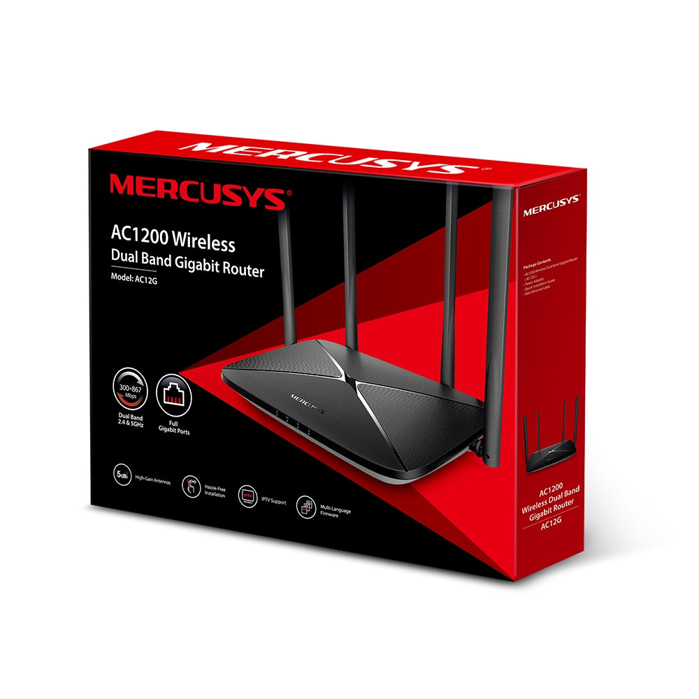 Mercusys AC12G router AC1200 dual band, pamja 3