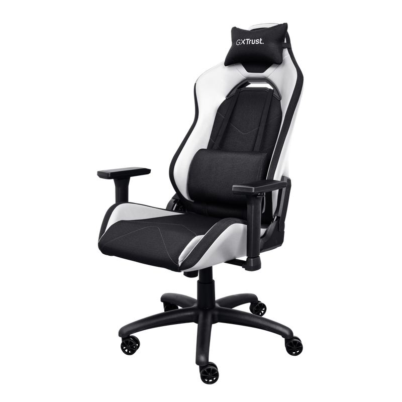 Trust GXT 714W Ruya Gaming Chair, Karrige Gaming Ergonomike dhe Komode, White/Black, pamja 2