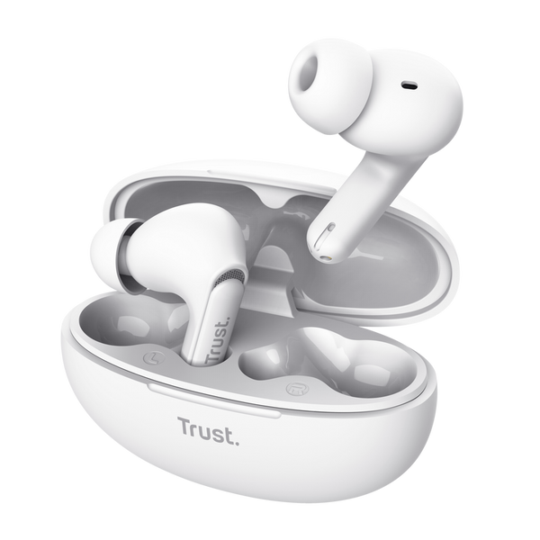 Trust Yavi Kufje Bluetooth Earbuds pa Kabllo, të Bardha