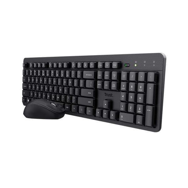 Trust Ody II Set Tastierë dhe Maus Wireless Silent, i Zi