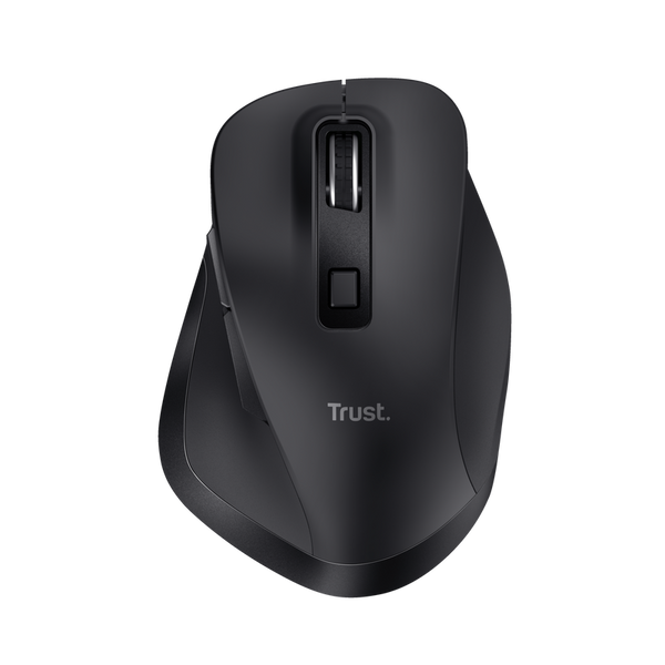 Trust Fyda Maus Wireless për Laptop dhe Kompjuter, i Zi