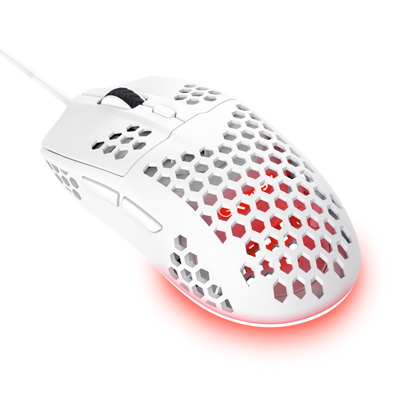 Trust GXT 928W Helox maus gaming RGB i bardhë, pamja 2