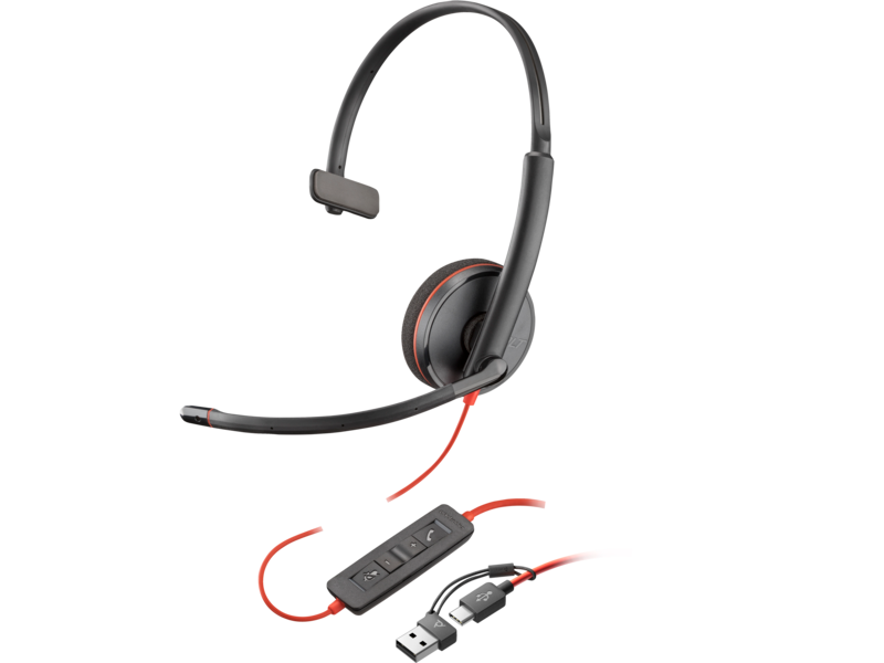 HP Poly Blackwire 3210 kufje monaurale USB-C