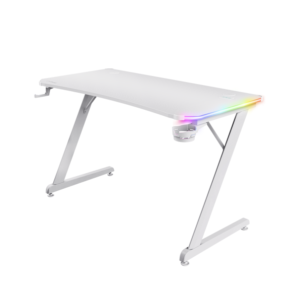 Trust GXT 709W Luminus tavolinë gaming RGB e bardhë, pamja 2