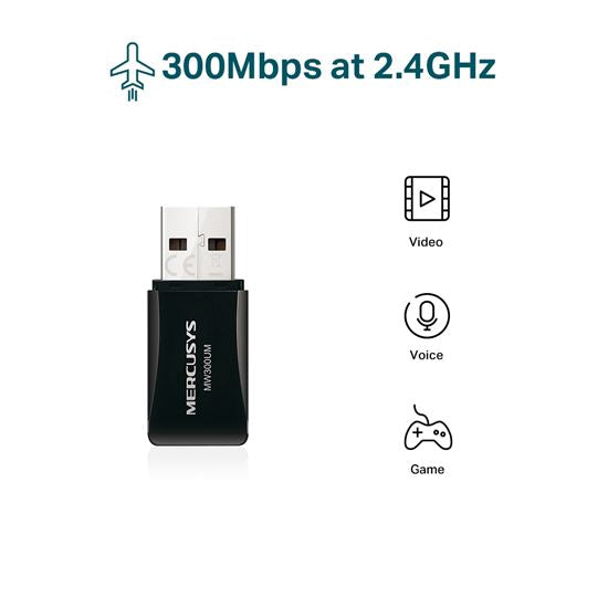 Mercusys N300 Wireless Mini USB Adapter