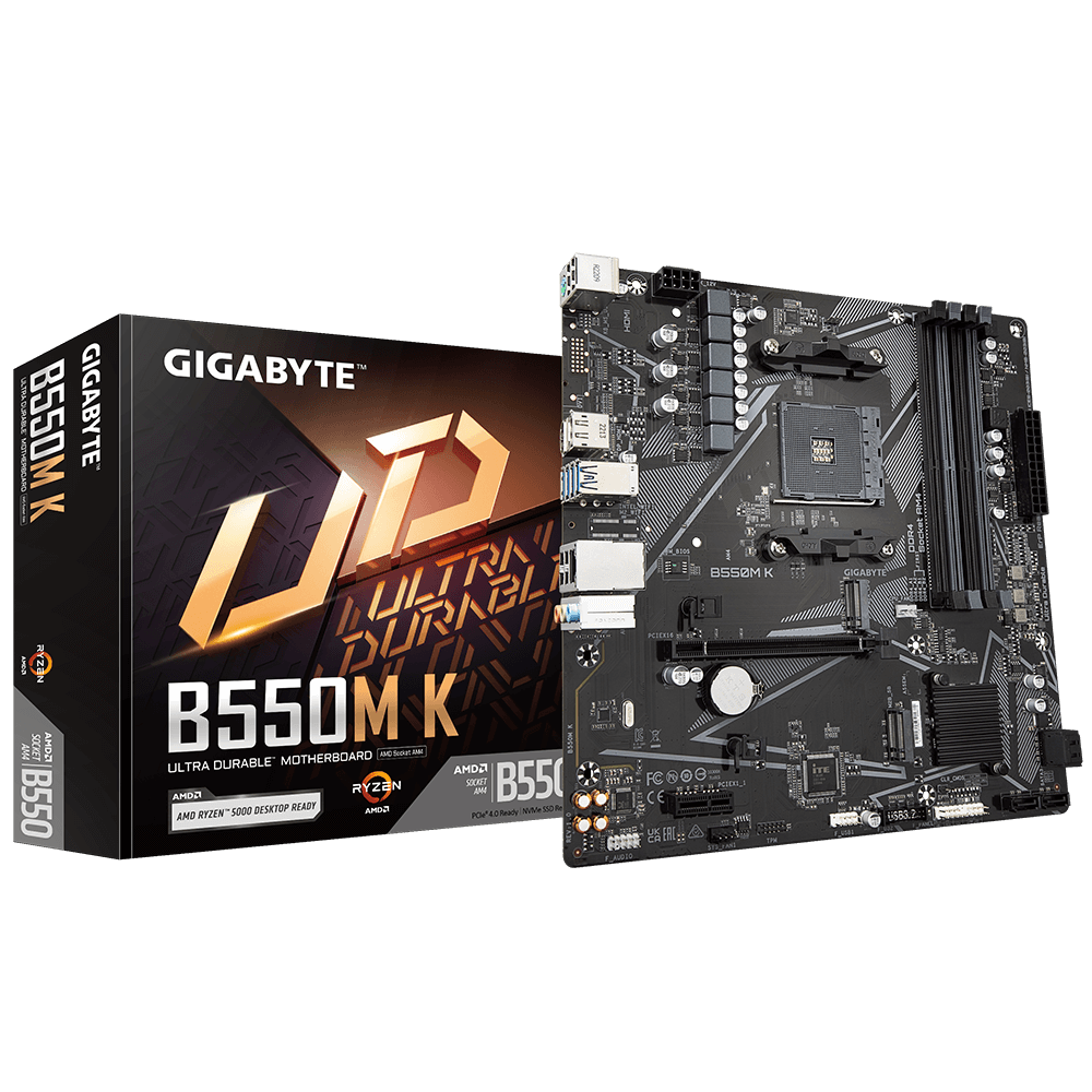 GigaByte MB AMD B550 (Ryzen AM4) micro ATX with du