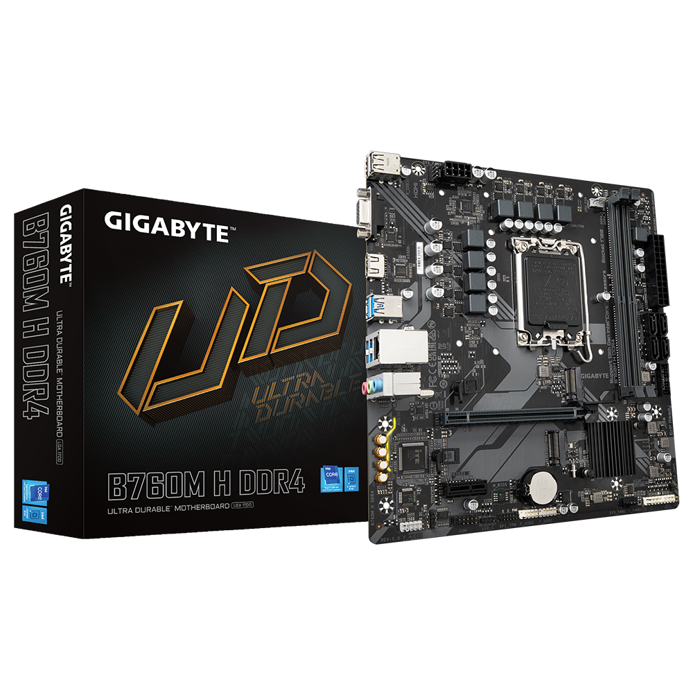 Gigabyte B760M H DDR4 pllakë amë LGA1700