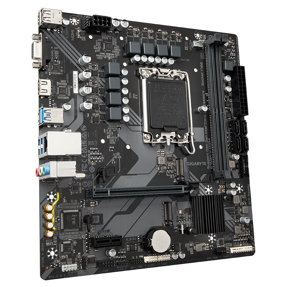 Gigabyte B760M H DDR4 pllakë amë LGA1700, pamja 2