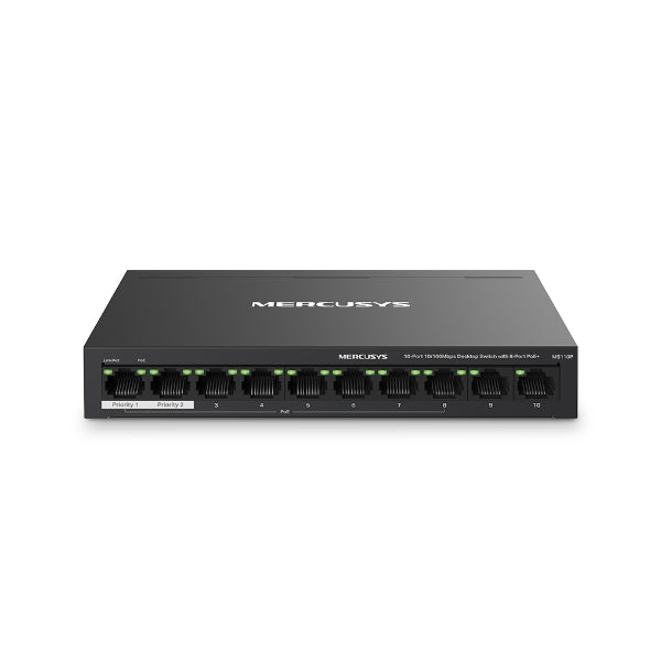 Mercusys MS110P Switch 10 Porta 10/100Mbps me 8 Porta PoE+