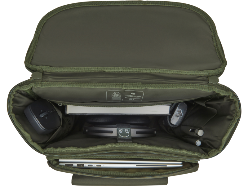 HP Modular 15.6" Laptop Backpack, Çantë Shpine për Laptop me Dizajn Modular dhe Ndarje të Organizuar, Gri/Verde, pamja 4