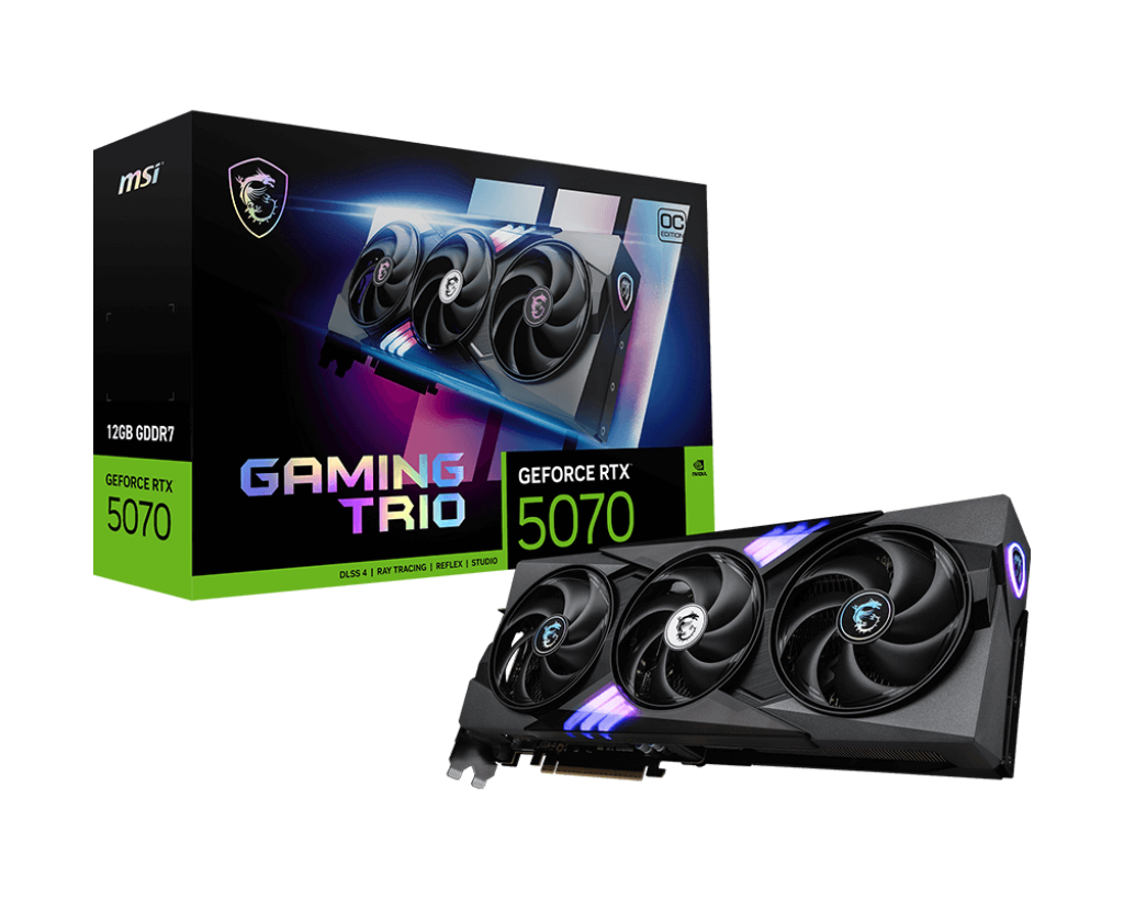 MSI RTX 5070 12G Gaming Trio OC kartelë grafike