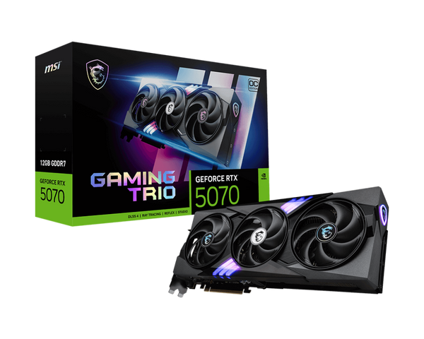 MSI RTX 5070 12G Gaming Trio OC Kartelë Grafike 12GB GDDR7, e Zezë