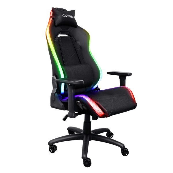 Trust Gxt 719 Ruya Gaming Chair, Karrige Gaming Ergonomike dhe Komode me RGB, Ndriçim LED, pamja 2