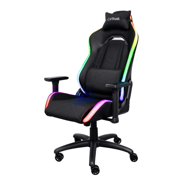 Trust Gxt 719 Ruya Gaming Chair, Karrige Gaming Ergonomike dhe Komode me RGB, Ndriçim LED, pamja 3