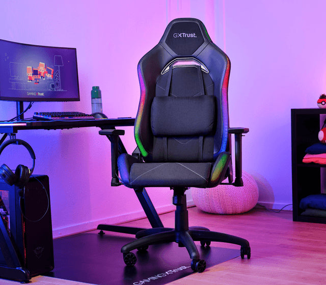 Trust Chair Gaming, GXT 719 Ruya Comfortable RGB,