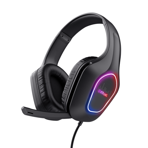 Trust GXT 416 Zirox kufje gaming LED të zeza, pamja 2