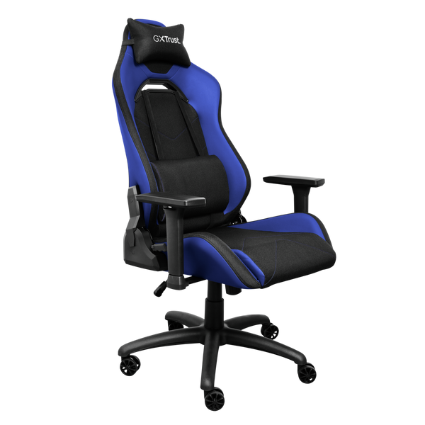 Trust GXT 714B Ruya Gaming Chair, Karrige Gaming Ergonomike dhe Komode, Blue, pamja 2
