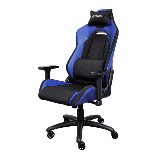 Trust GXT 714B Ruya Gaming Chair, Karrige Gaming Ergonomike dhe Komode, Blue, pamja 3