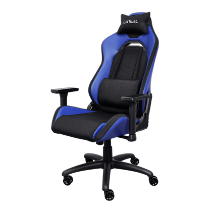 Trust GXT 714B Ruya Gaming Chair, Karrige Gaming Ergonomike dhe Komode, Blue, pamja 3