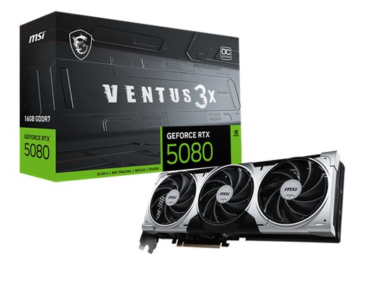MSI Graphic Card GeForce RTX 5080 VENTUS 3X OC PLU