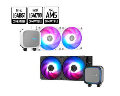 MSI MAG Cooler 240mm ARGB Intel/AMD PWM Fans, 2Y