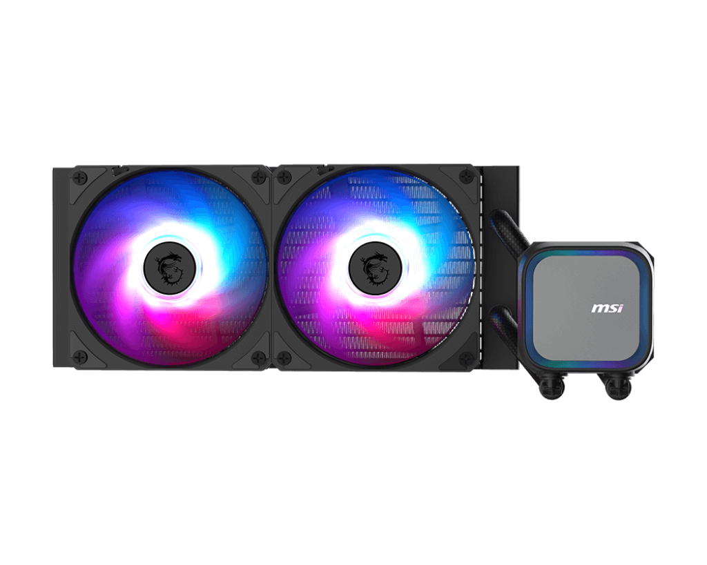 Msi Mag 240mm Argb Liquid CPU Cooler, Intel/AMD, 2 Ventilatorë Pwm, Radiator 240mm – Ftohës për Procesor, pamja 3