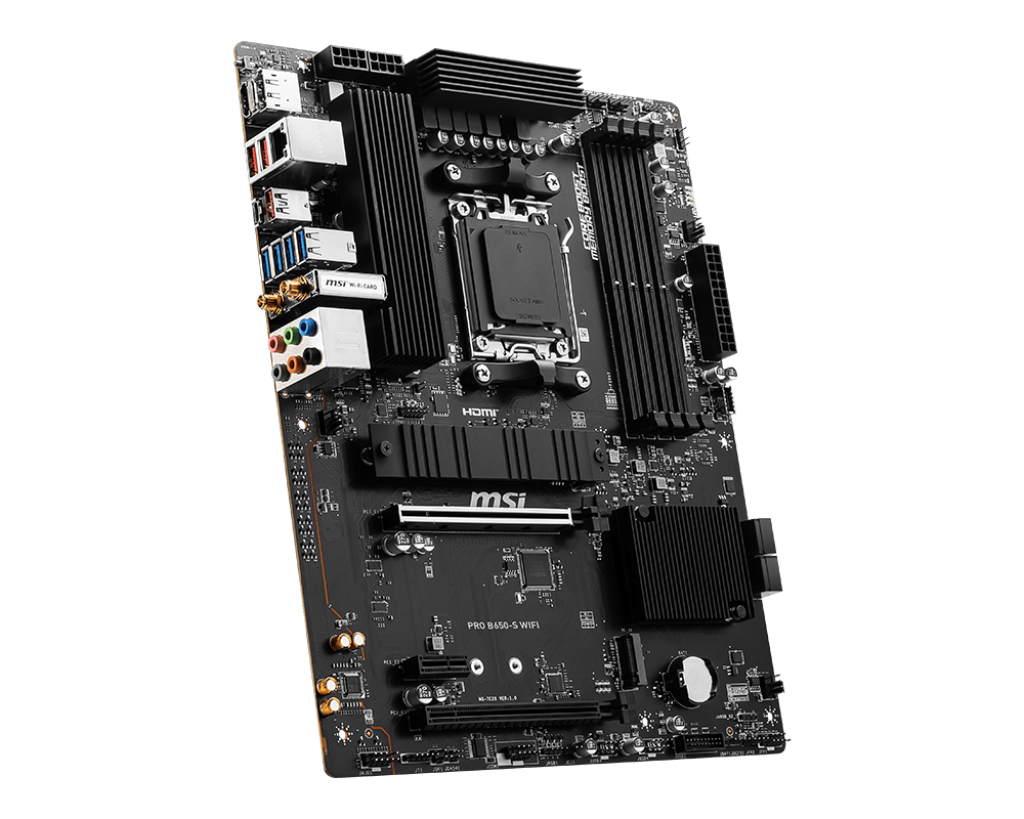Msi PRO B650-S WIFI Motherboard, AM5, Atx, Ddr5, WiFi 6E dhe Bluetooth 5.3 – Komponentë PC, pamja 2
