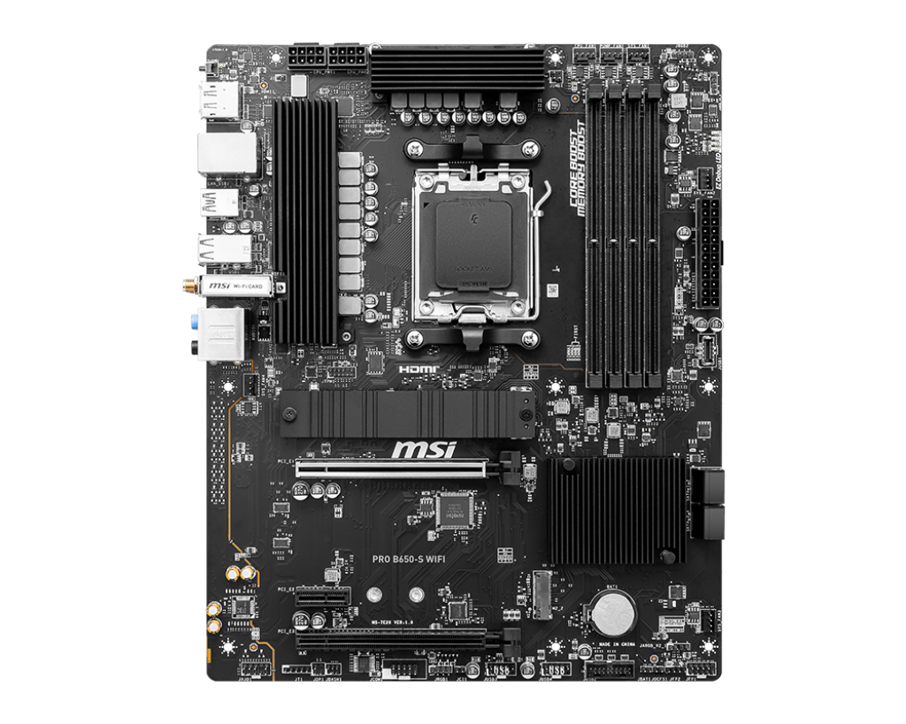 Msi PRO B650-S WIFI Motherboard, AM5, Atx, Ddr5, WiFi 6E dhe Bluetooth 5.3 – Komponentë PC, pamja 3