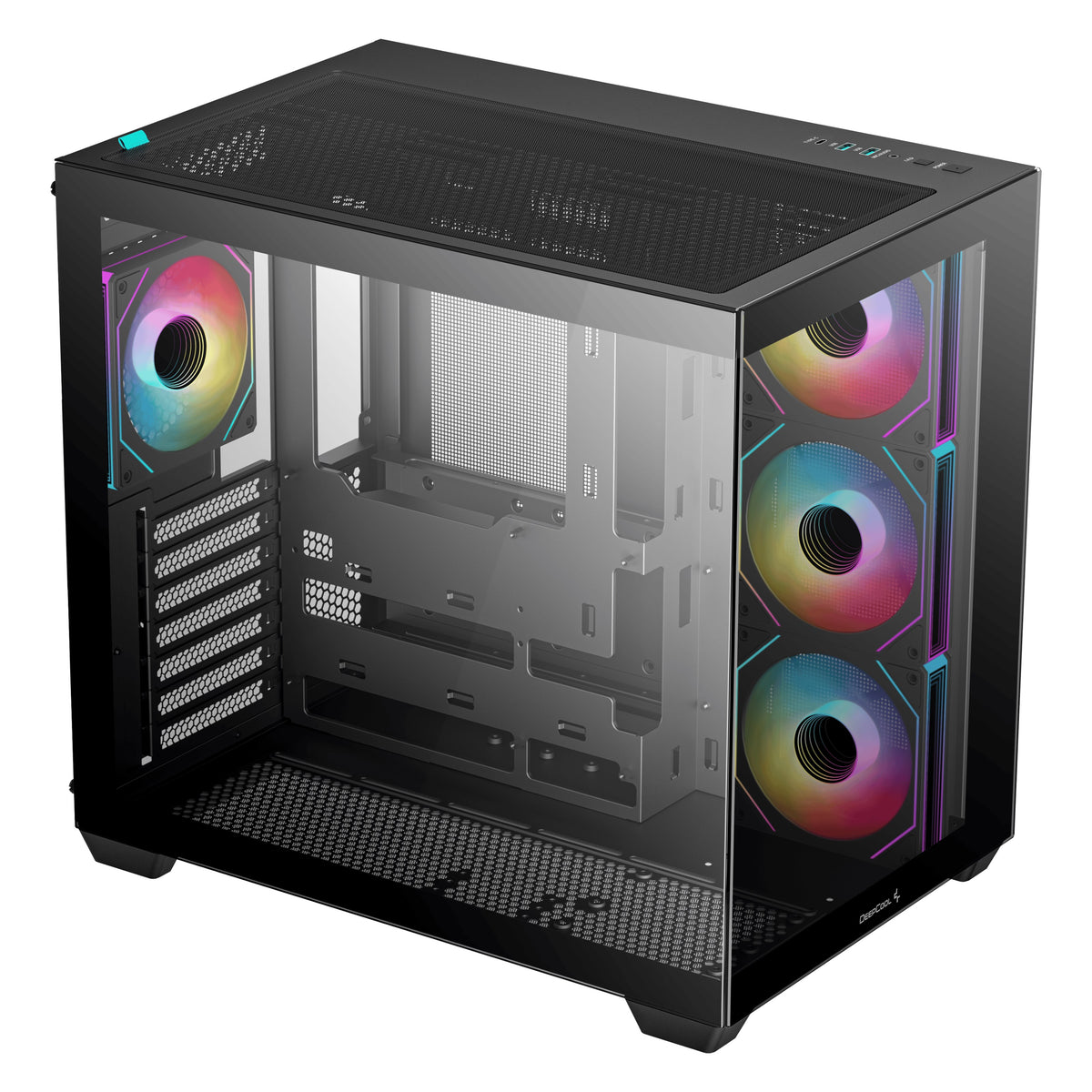 DeepCool CG530 kasë Mid Tower ATX e zezë me xham, pamja 2