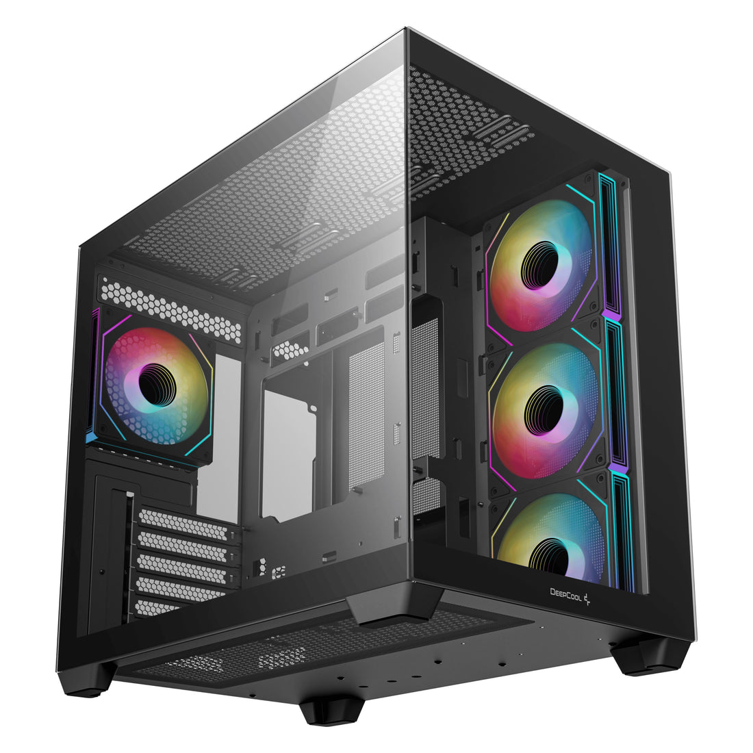 DeepCool CG530 kasë Mid Tower ATX e zezë me xham, pamja 3
