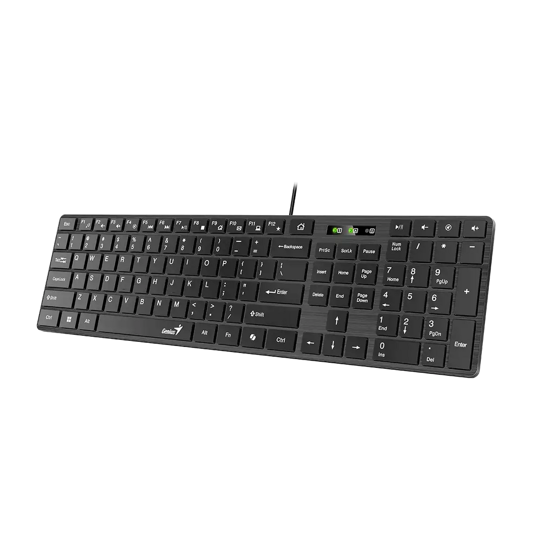 Genius SlimStar 126 tastierë me kabllo e zezë