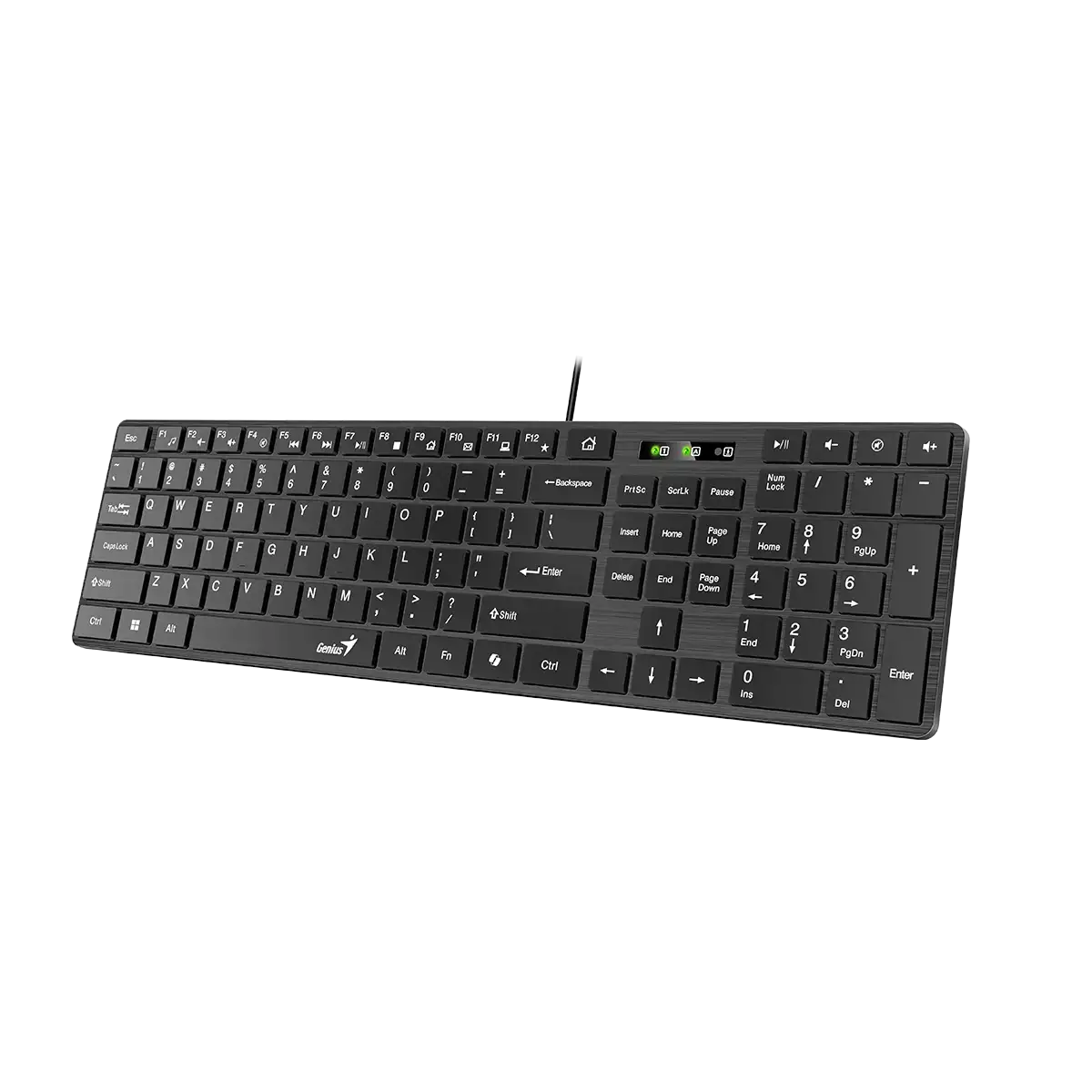 Genius SlimStar 126 tastierë me kabllo e zezë