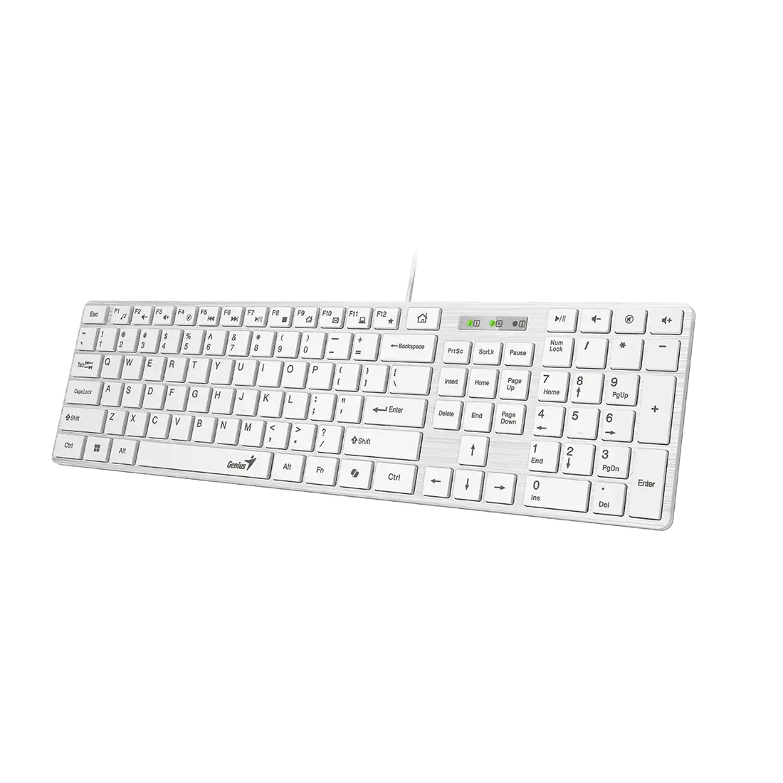 Genius SlimStar 126 tastierë me kabllo e bardhë
