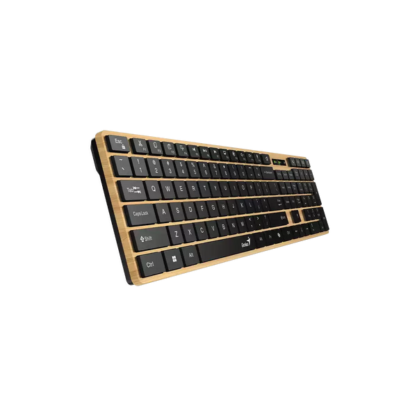 Genius SlimStar 7250BT Tastierë Wireless Bluetooth + 2.4GHz, Pine Wood