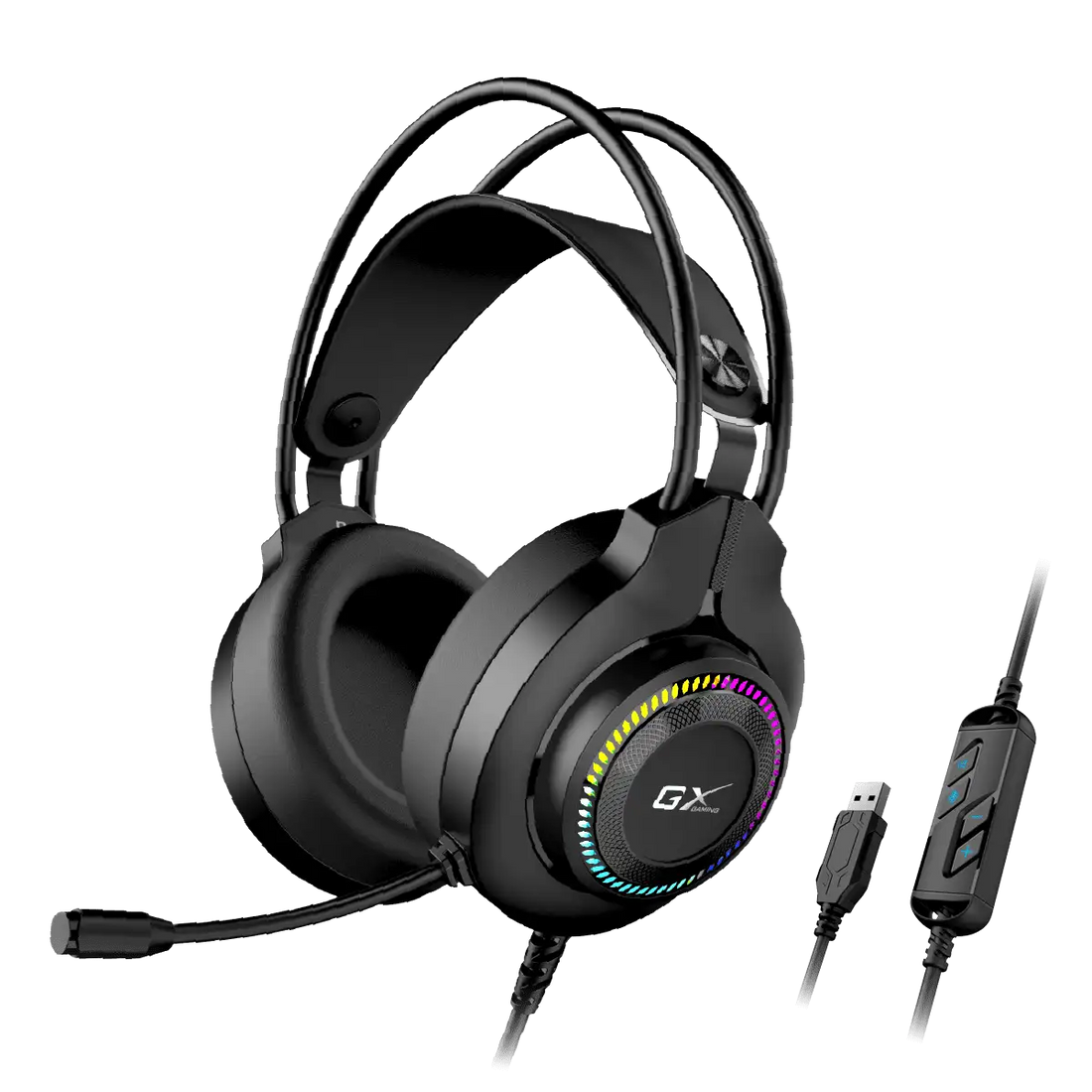 Genius HS-GX580U kufje gaming USB me RGB, pamja 3