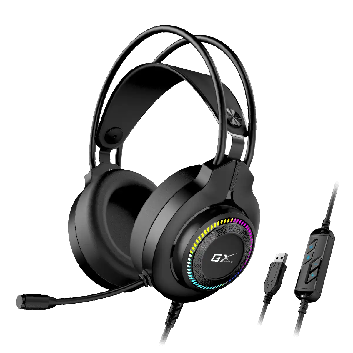 Genius HS-GX580U kufje gaming USB me RGB, pamja 3