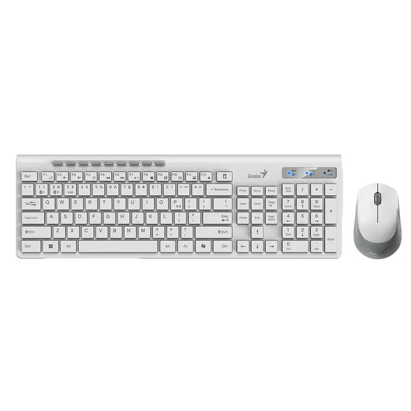 Genius SlimStar 8230 Set Tastierë + Maus Wireless Bluetooth, i Bardhë