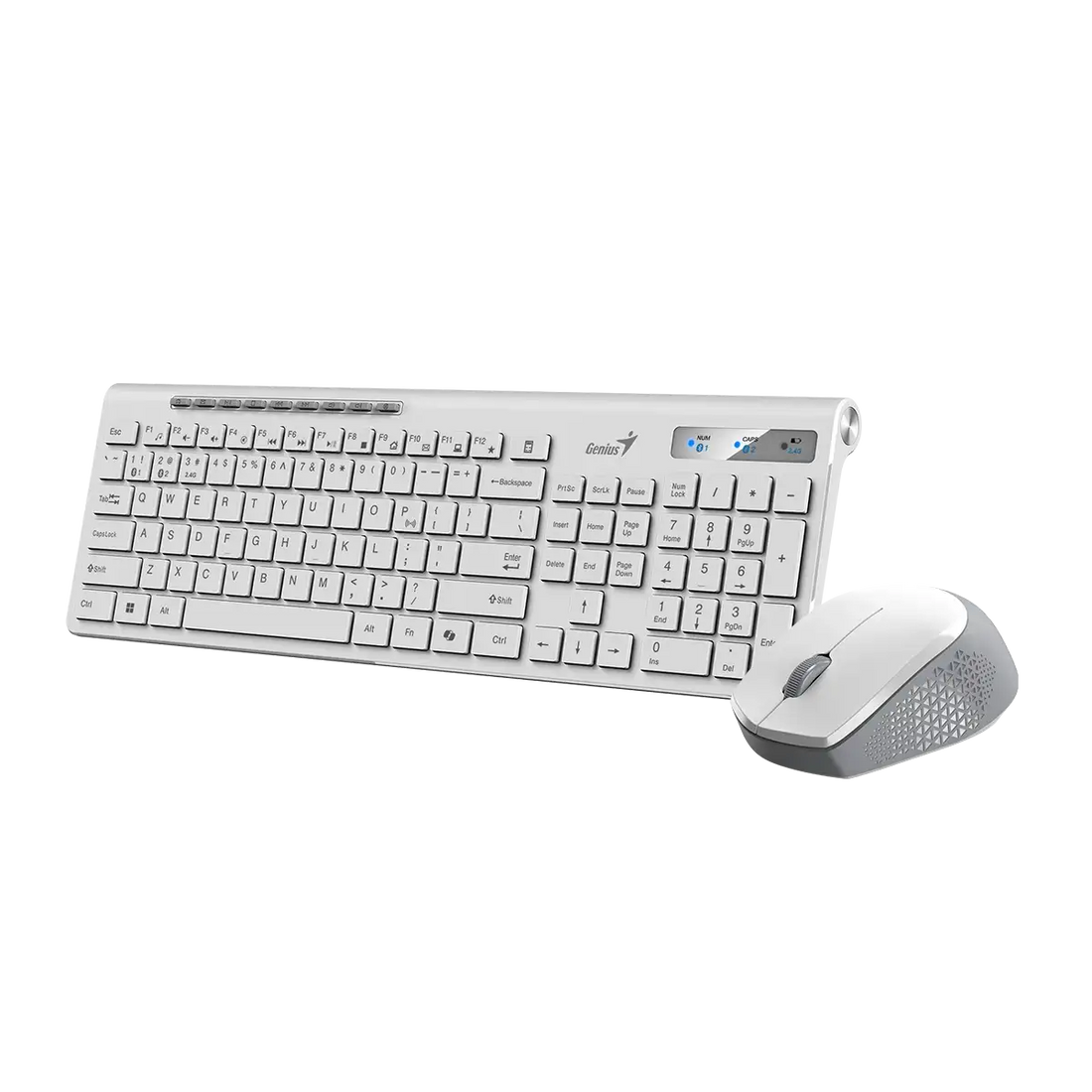 Genius SlimStar 8230 set tastierë dhe maus wireless i bardhë, pamja 2