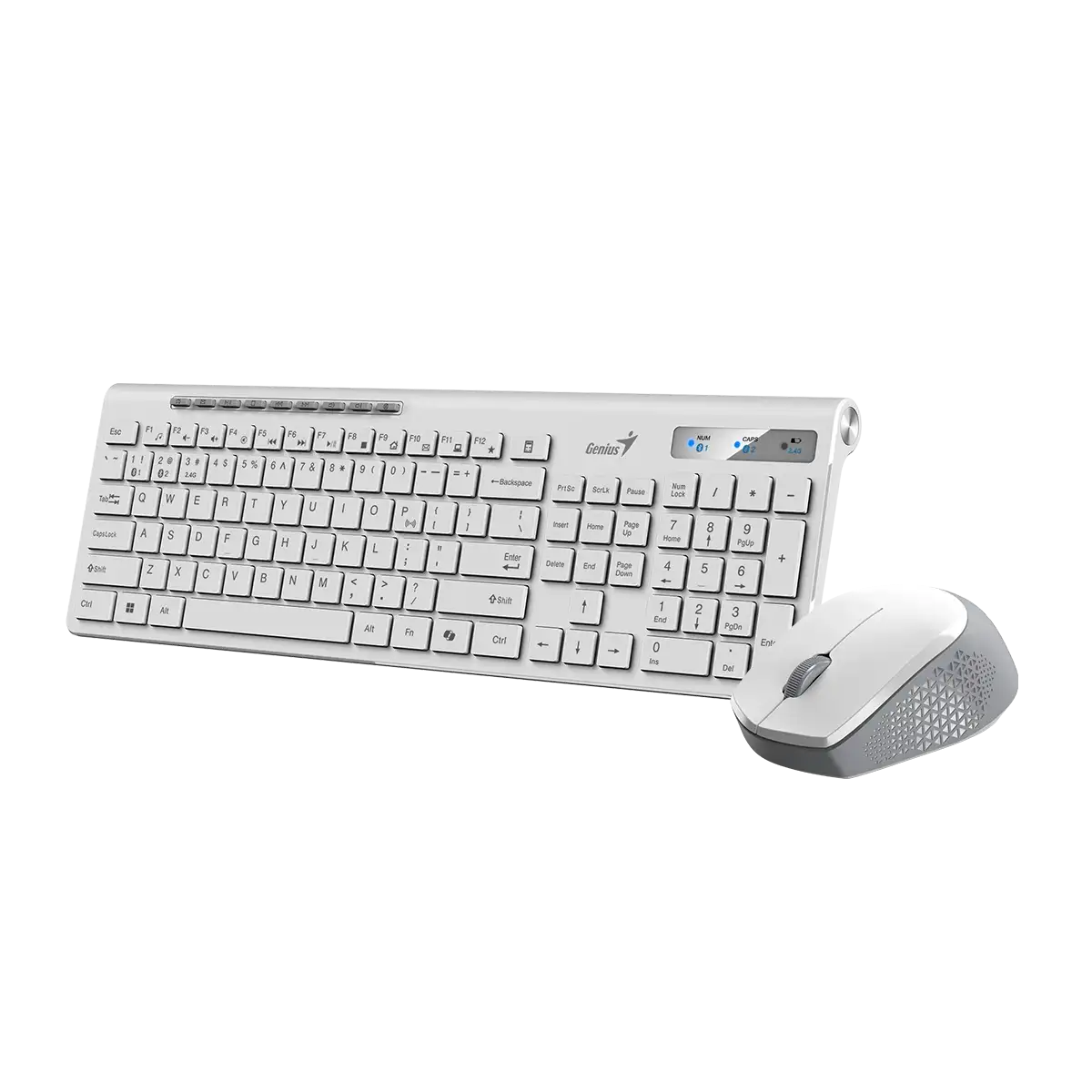 Genius SlimStar 8230 set tastierë dhe maus wireless i bardhë, pamja 2