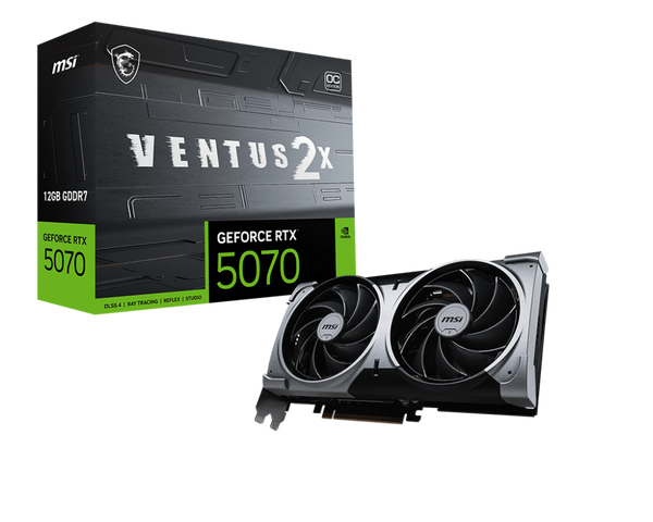 MSI GeForce RTX 5070 12G Ventus 2X OC Kartelë Grafike 12GB GDDR7