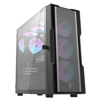 Darkflash DK431 Glass Mid-Tower Black me 4x120mm ARGB Fans