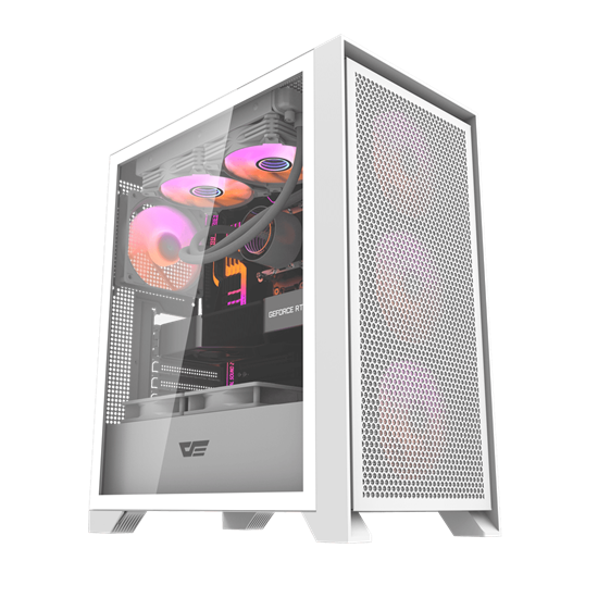 Darkflash DRX70 Mesh RGB Mid-Tower Case White, Kasë